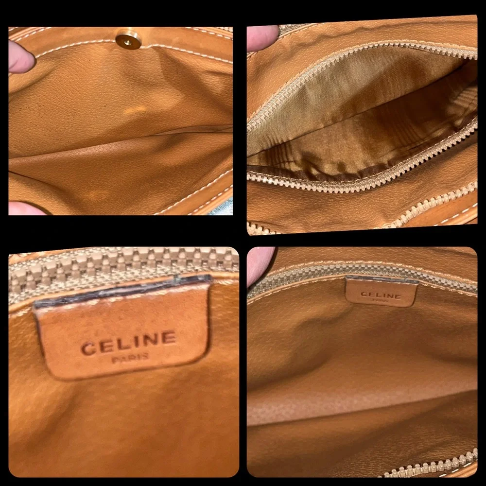Vintage Celine Macadam Leather Crossbody Purse & Wallet Set - Picture 3 of 17